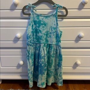 Cat & Jack Aqua and Teal Tie-Dye Dress